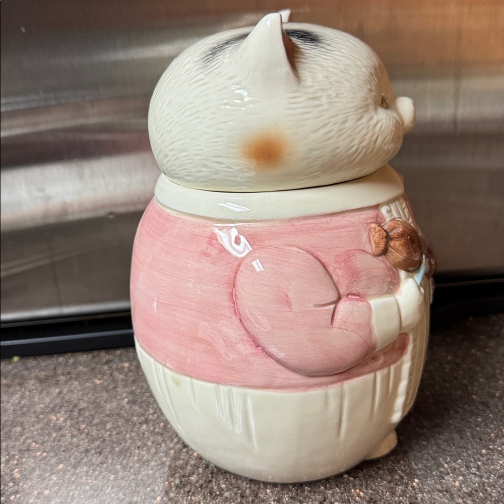Vintage Ron Gordon Ceramic Cat Treat Jar - Picture 4 of 5